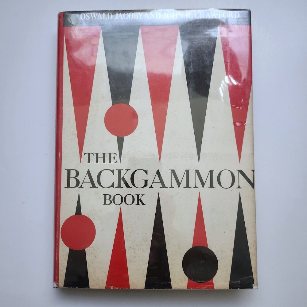 The Backgammon Book Oswald Jacoby John Crawford 1974 Hardcover DJ Mylar